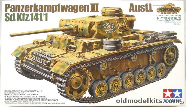 Tamiya 1/35 Panzerkampfwagen III Ausf. L - Sd.Kfz.141/1, 35215 plastic model kit