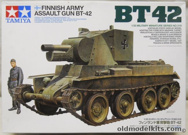 Tamiya 1/35 BT-42 Finnish Army Assault Gun, 35318 plastic model kit