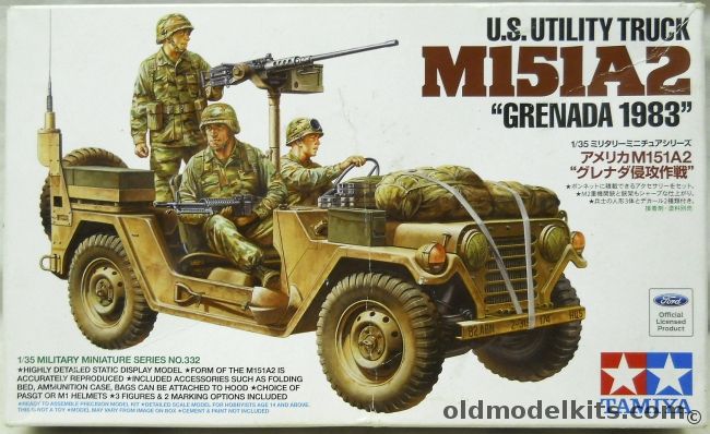 Tamiya 1/35 Ford M151A2 Mutt Utility Truck Grenada Invasion 1983 - 82nd Airborne Division Grenada October 1983 / US Army 2nd Ranger Battalion Greneda Oct 1983, 35332 plastic model kit