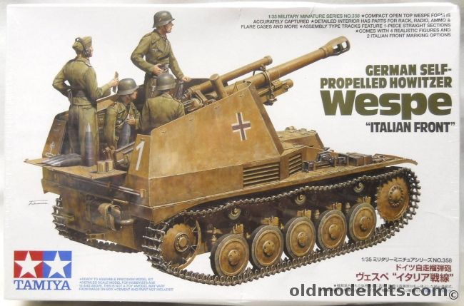 Tamiya 1/35 WESPE Italian Front - Sd.Kfz.124 Self Propelled Howitzer, 35358 plastic model kit