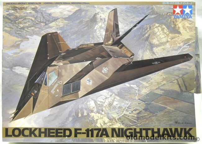 Tamiya 1/48 Lockheed F-117A Nighthawk - 37 TFW 416 TFS 'Ghost Riders' / 37 TFW 417 TFTS 'Bandits', 61059 plastic model kit