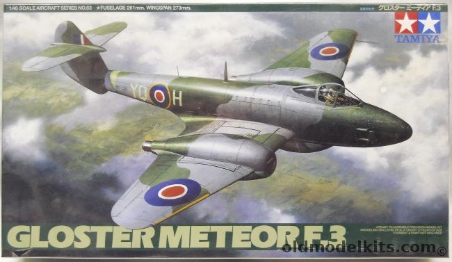 Tamiya 1/48 Glostor Meteor F.3, 61083 plastic model kit