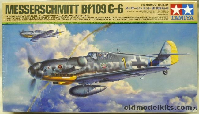 Tamiya 1/48 Messerschmitt Bf-109 G-6 - 7/JG27 Maleme Crete December 1943 / 9/JG52 Novo-Zporozhye October 1943, 61117 plastic model kit