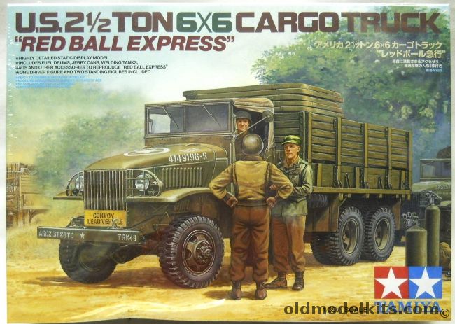 Tamiya 1/35 US 2 1/2 Ton 6x6 Cargo Truck Red Ball Express, 89648 plastic model kit