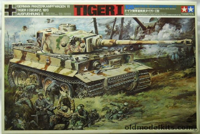 Tamiya 1/25 Tiger I Remote Control Motorized - Panzerkampfwagen VI Tiger I Sd.Kfz. 181 Ausf. E, DTR111 plastic model kit