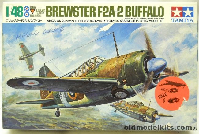 Tamiya 1/48 TWO Brewster Buffalo F2A-2 - (F2A2), MA119 plastic model kit