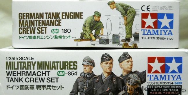 Tamiya 1/35 German Tank Engine Maintenance Crew Set / Wehrmacht Tank Crew Set, MM180 plastic model kit