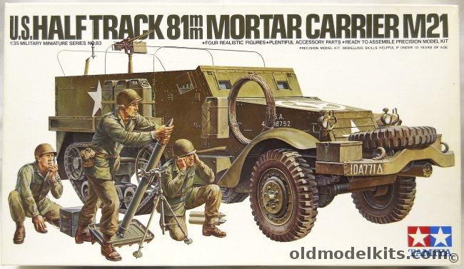 Tamiya 1/35 M21 Half Track 81mm Mortar Carrier, MM183 plastic model kit