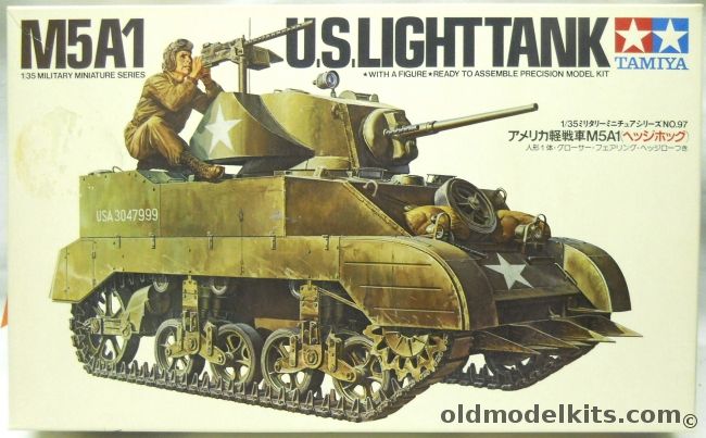 Tamiya 1/35 M5A1 US Light Tank, MM197 plastic model kit