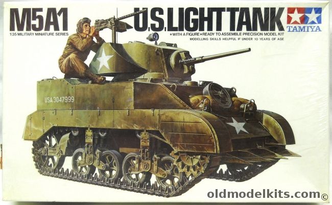 Tamiya 1/35 M5A1 US Light Tank, MM197 plastic model kit