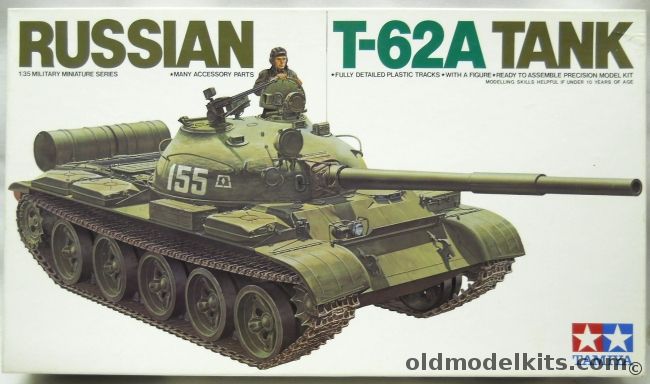 Tamiya 1/35 Russian T-62A Tank  - (T62A), MM208 plastic model kit