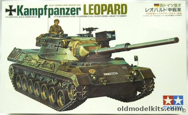 Tamiya 1/35 Kampfpanzer Leopard Motorized, MT125 plastic model kit