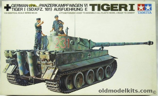 Tamiya 1/35 Tiger I - Panzerkampfwagen VI  Sd.Kfz. 181 - Motorized, MT126-750 plastic model kit