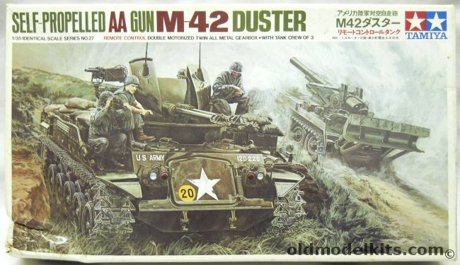 Tamiya 1/35 M-42 (M42) Duster Self-Propelled AA Gun Remote Control Motorized, MT227 plastic model kit