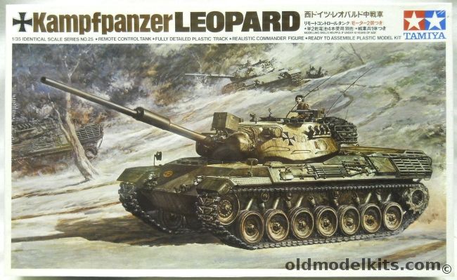 Tamiya 1/35 Kampfpanzer Leopard Motorized And Remote Control, MT225 plastic model kit