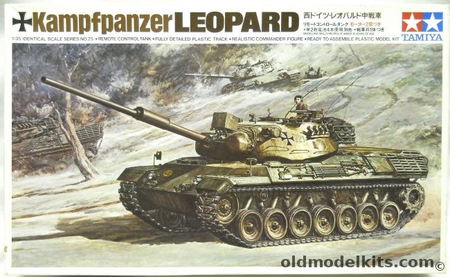Tamiya 1/35 Kampfpanzer Leopard Motorized And Remote Control, MT225 plastic model kit