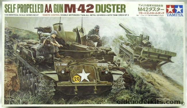 Tamiya 1/35 M-42 Duster Self-Propelled AA Gun Remote Control Motorized, MT227 plastic model kit