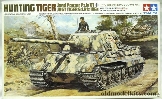 Tamiya 1/35 Hunting Tiger Jagdpanzer VI Sd.Kfz.186s Remote Control Motorized, MT247 plastic model kit