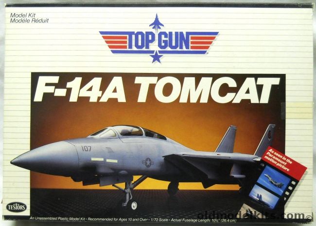 Testors 1/72 F-14A Tomcat Movie Top Gun, 273 plastic model kit