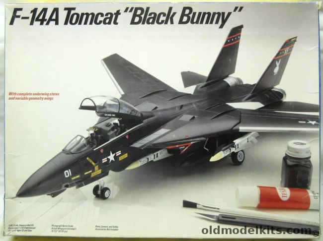Testors 1/48 F-14A Tomcat Black Bunny - US Navy VX-4 or VF-21 - (ex-Fujimi), 328 plastic model kit