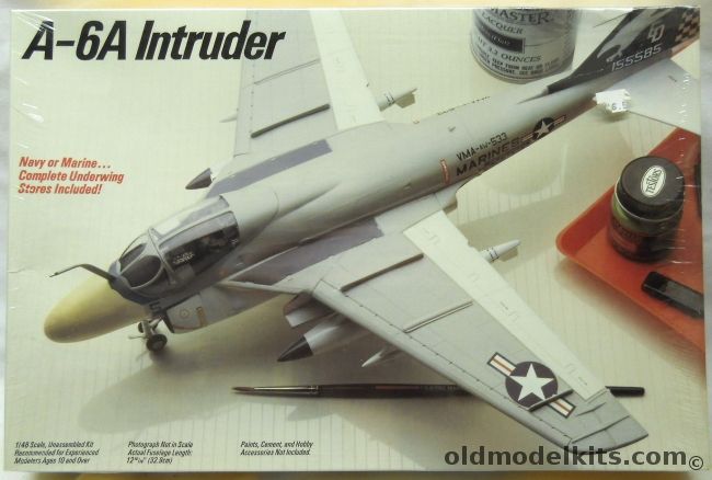 Testors 1/48 A-6A Intruder - VA-85 USS Kitty Hawk or VMA-AW 533 Marines - (ex Fujimi), 333 plastic model kit