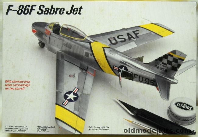 Testors 1/72 North American F-86F Sabre - USAF 51st Fighter Wing 'Paper Tiger' / Luftwaffe 1st Staffel JG71 Richthofen 1954 - (ex Fujimi), 344 plastic model kit