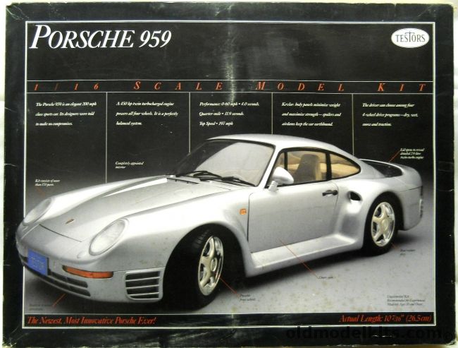 Testors 1/16 Porsche 959 - (ex Fujimi), 369 plastic model kit