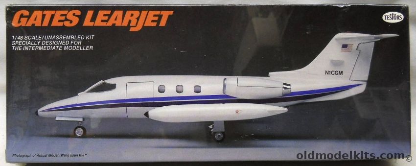 Testors 1/48 Learjet 25 - (Lear Jet), 401 plastic model kit