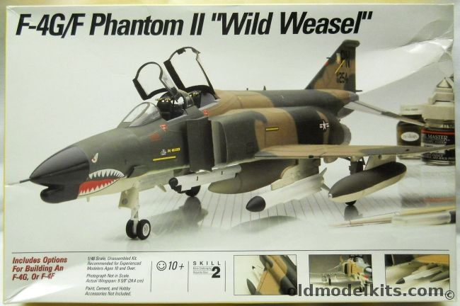 Testors 1/48 F-4G / F-4F Wild Weasel or Fighter Phantom II - Luftwaffe F-4F JBG-36 1977 / USAF F-4G 39TFTS George AFB CA 1978 / F-4G 90TFS 3TFW Clark AFB Phillipines 1980, 572 plastic model kit
