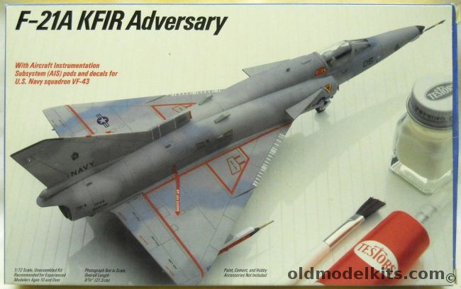 Testors 1/72 F-21 Kfir Adversary - US Navy VF-43 NAS Oceana Virginia, 630 plastic model kit