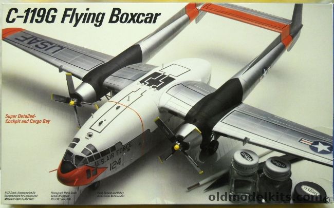 Testors 1/72 C-119G Flying Boxcar - USAF or Nationalist Chinese (Taiwan) - BAGGED, 675 plastic model kit