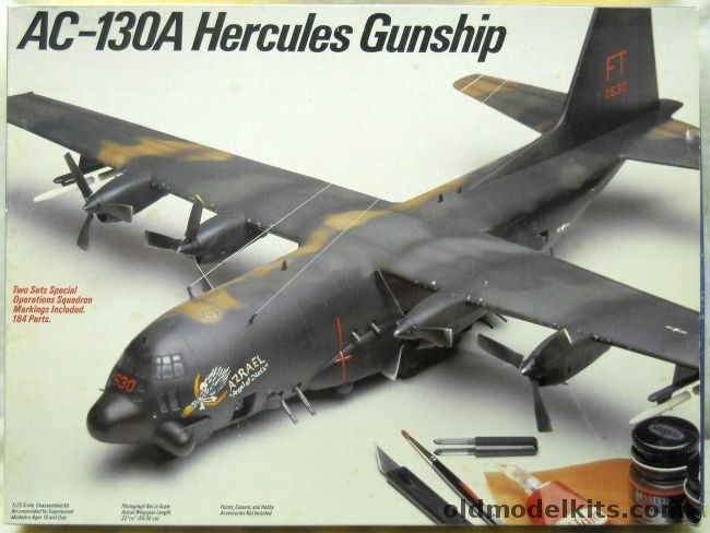 Testors 1/72 Lockheed AC-130A Hercules Gunship - 16th Special Operations or 1st SOWg - BAGGED, 691 plastic model kit