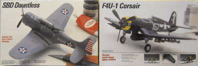 Testors 1/72 Douglas SBD Dauntless And F4U-1 Corsair - (ex Hawk), 693 plastic model kit