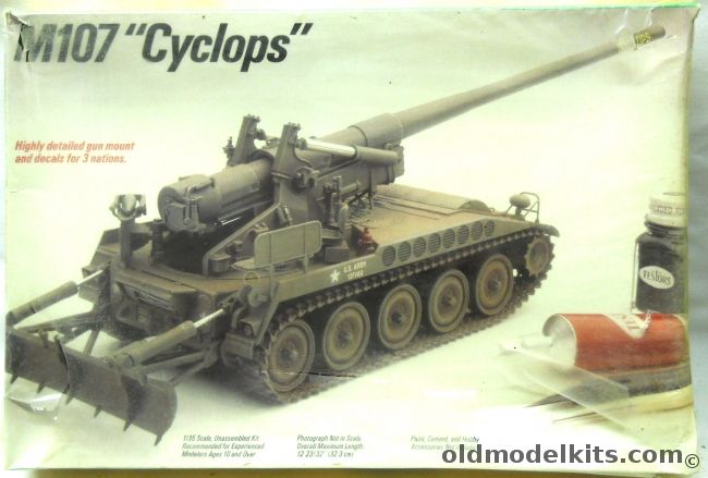 Testors 1/35 M107 Mad Dog Cyclops - USA / Germany / Great Britain - (M-107), 791 plastic model kit