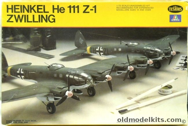 Testors 1/72 Heinkel He-111 Z-1  Zwilling Glider Tug - Russian Summer/Winter 1943, 867 plastic model kit