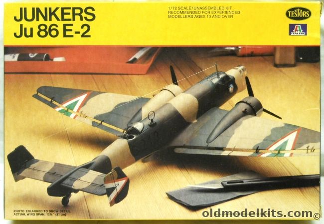 Testors 1/72 Junkers Ju-86 E-2 - Hungarian Air Force or Two Different Luftwaffe, 874 plastic model kit