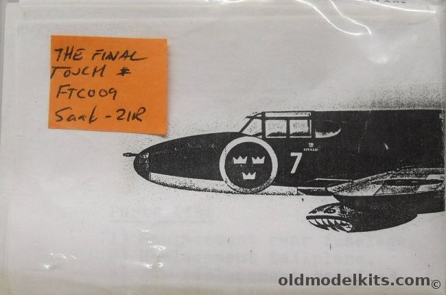 The Final Touch 1/72 Saab J-21R A/B Or A-21R Conversion - Bagged, FTC009 plastic model kit