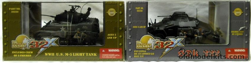 The Ultimate Soldier 1/32 Sd.Kfz. 222 Armored Car and US M-5 Light Tank, 20250 plastic model kit