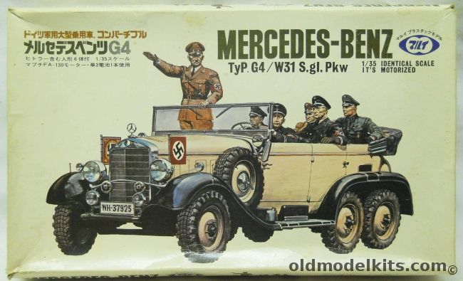 Tilt 1/35 Hitlers Staff Car Mercedes-Benz TyP.G4 / W31 S.gl.Pkw With Figures - Motorized, MT48-800 plastic model kit