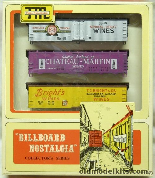 Train-Miniature HO Billboard Nostagia Wine Makers / Healdburg / Chateau Martin / Brights - HO Kits, 8706 plastic model kit
