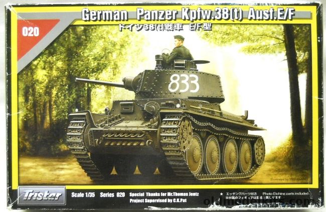 Tristar 1/35 German Panzer Kpfw.38(t) Ausf.E/F, 35020 plastic model kit