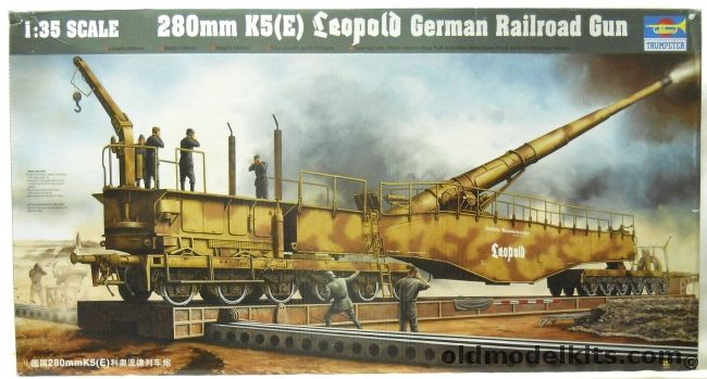 Trumpeter 1/35 280mm K5(E) Leopold German Railroad Gun, 00207 plastic model kit