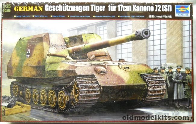 Trumpeter 1/35 German Geschutzwagen Tiger fur 17cm Kanone 72 (Sf), 00378 plastic model kit