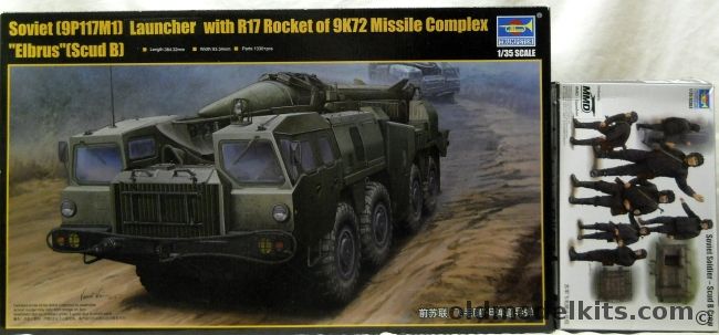 Trumpeter 1/35 Soviet 9P117M1 Launcher With R17 Rocket of 9K72 Missile Complex Elbrus Scud-B - With Crew, 01019 plastic model kit