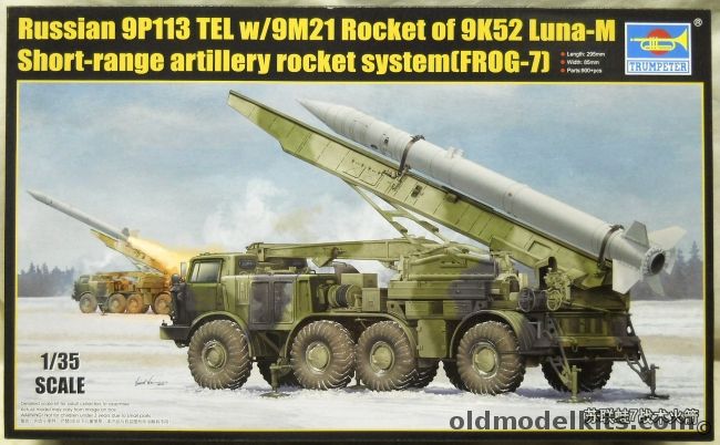 Trumpeter 1/35 Frog 7 Russian 9P113 TEL With 9M21 Rocket 9K52 Luna-M Short Range Artillery Rocket System, 01025 plastic model kit