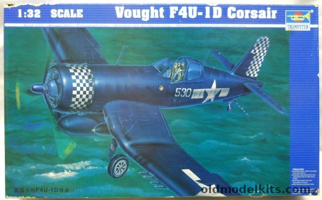 Trumpeter 1/32 Vought F4U-1D Corsair - Checkerboard VMF-312 Okinawa June 1945 / Lt. Col Donald Yost CO of VMF-351 USS Cape Gloucester July 1945 - (F4U1D), 02221 plastic model kit