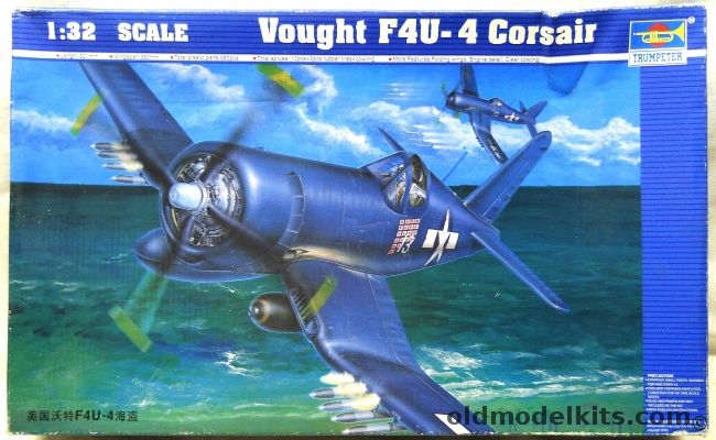 Trumpeter 1/32 Vought F4U-1D Corsair - Checkerboard VMF-312 Okinawa June 1945 / Lt. Col Donald Yost CO of VMF-351 USS Cape Gloucester July 1945 - (F4U1D), 02222 plastic model kit