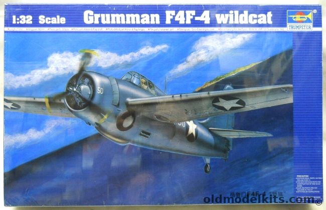 Trumpeter 1/32 Grumman F4F-4 Wildcat, 02223 plastic model kit