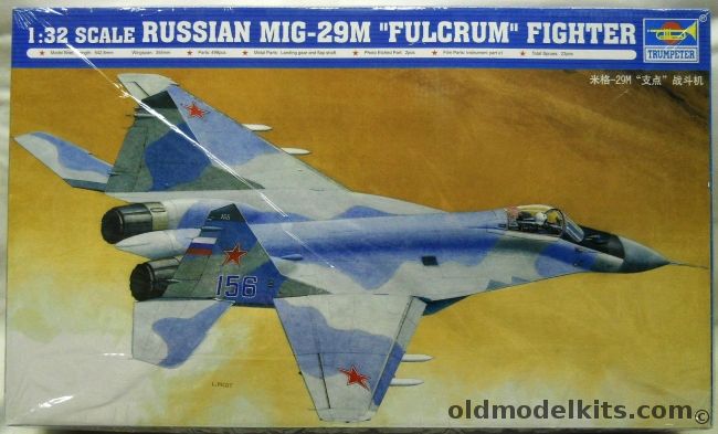 Trumpeter 1/32 Mig-29M Fulcrum - With Squadron Mig-29 Fulcrum In Action Book, 02238 plastic model kit