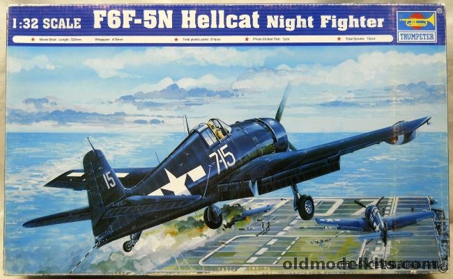 Trumpeter 1/32 Grumman F6F-5N Hellcat Nightfighter, 02259 plastic model kit